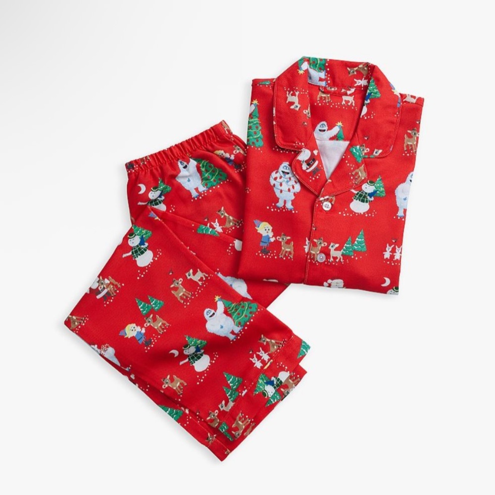 Pottery Barn Rudolph Adult Size SMALL Flannel Pajama Set